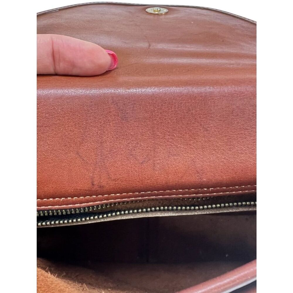 Vintage Coach Lindsay Crossbody British Tan Leather Bag 9242 - Picture 11 of 16